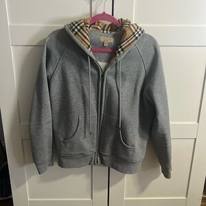Women’s Burberry grey hoodie size medium great condition - with one flaw